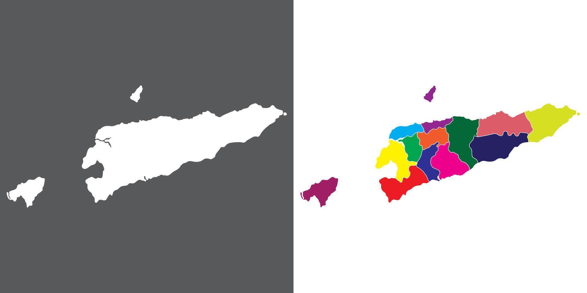 est timor carta geografica. carta geografica di Timor Est nel impostato vettore