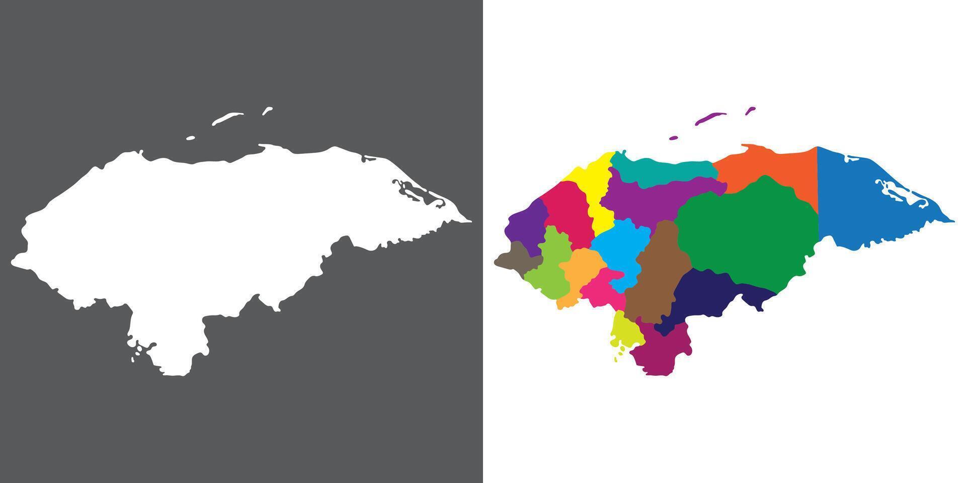 Honduras carta geografica. carta geografica di Honduras nel impostato vettore