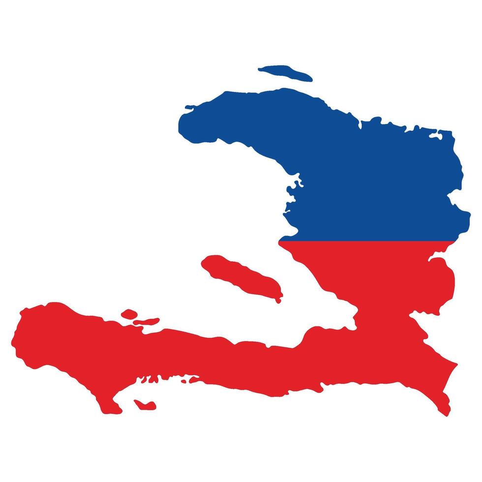 carta geografica di Haiti con nazionale bandiera di Haiti vettore