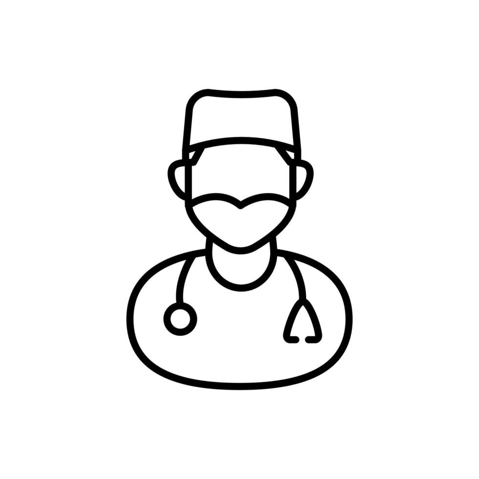 maschio infermiera icona nel vettore. logotipo vettore