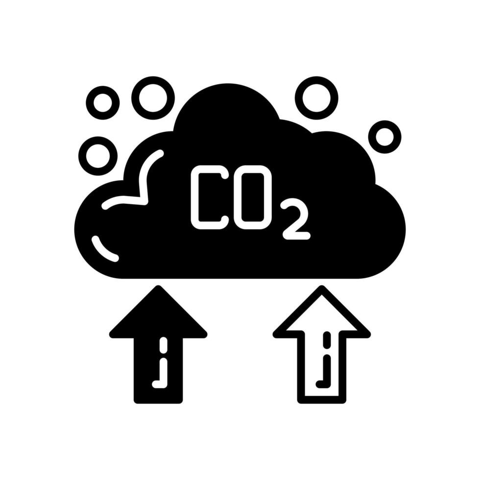 aumentare co 2 icona nel vettore. logotipo vettore