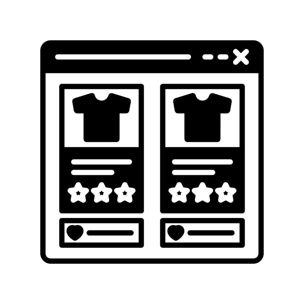 e-commerce sito web icona nel vettore. logotipo vettore