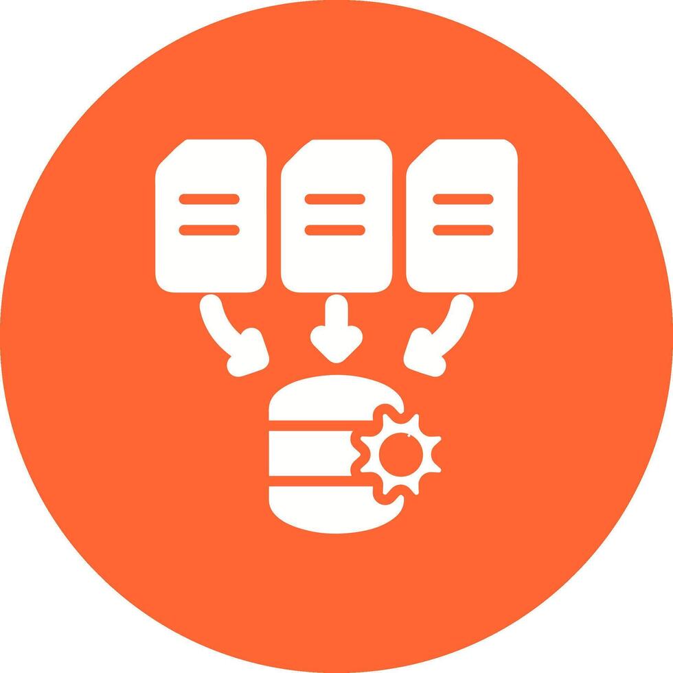 icona del vettore di elaborazione dati