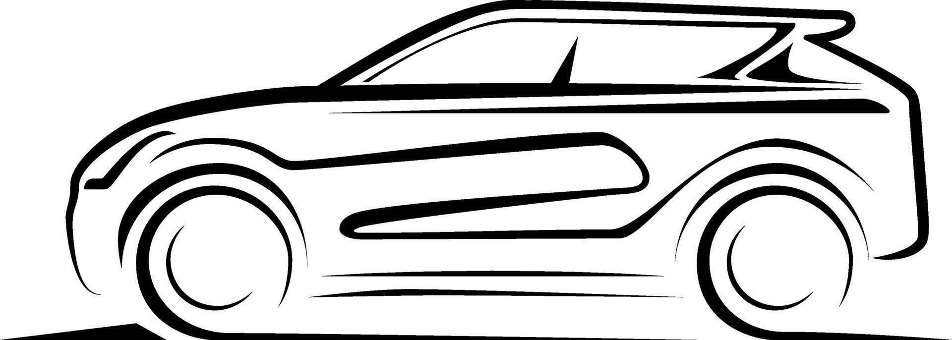 impostato di crossover suv auto servizio logo impostato per settore automobilistico riparazione, servizio, noleggio, i saldi attività commerciale vettore modelli.