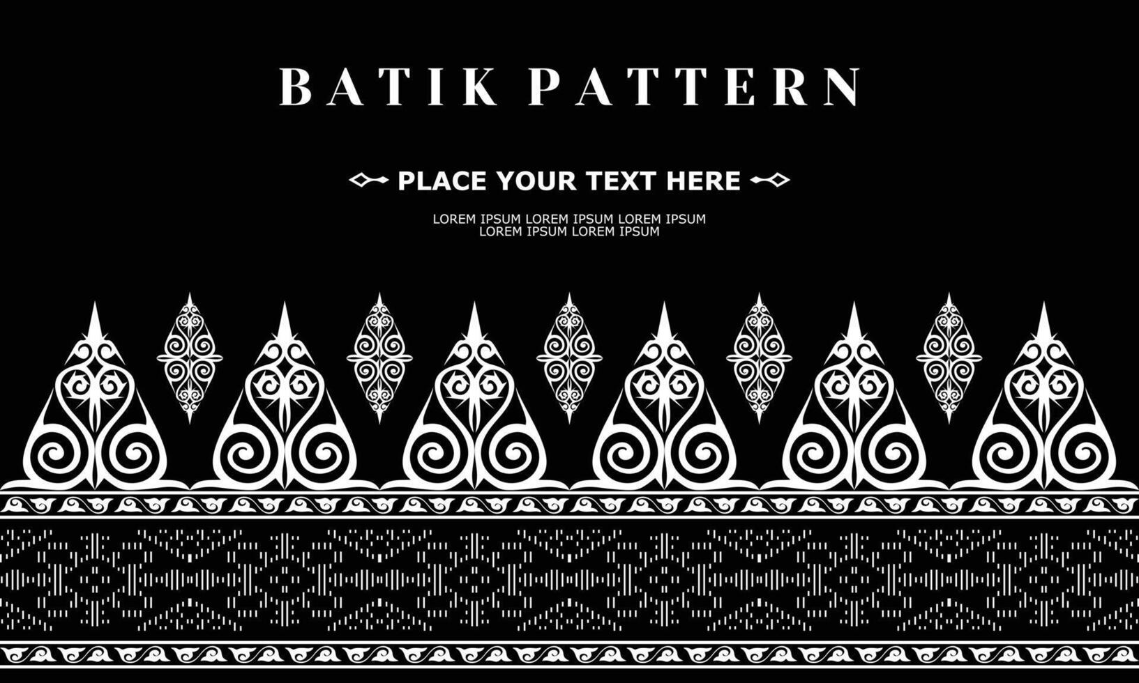 vettore lusso e elegante tradizionale batik ornamento modello