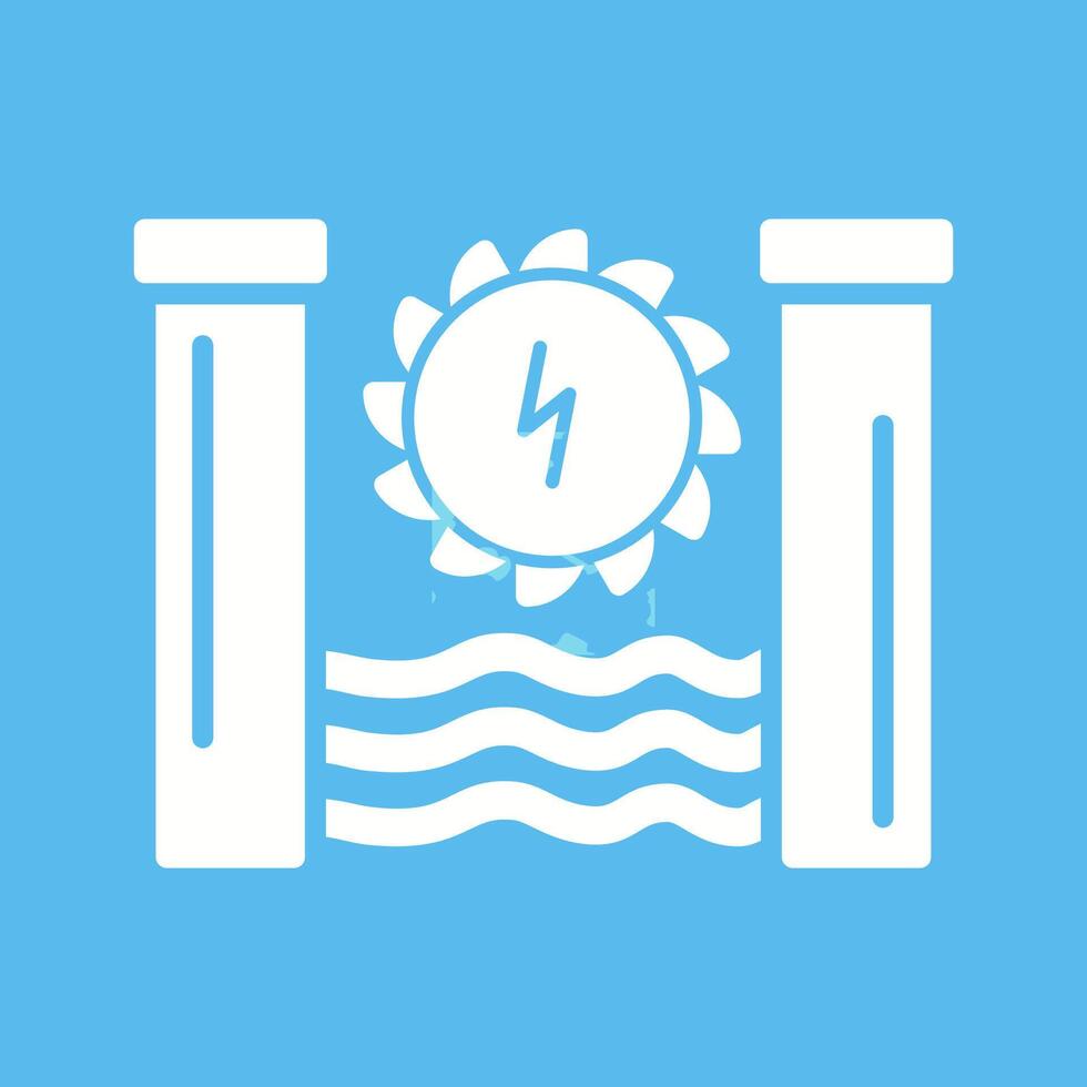 hydro energia vettore icona
