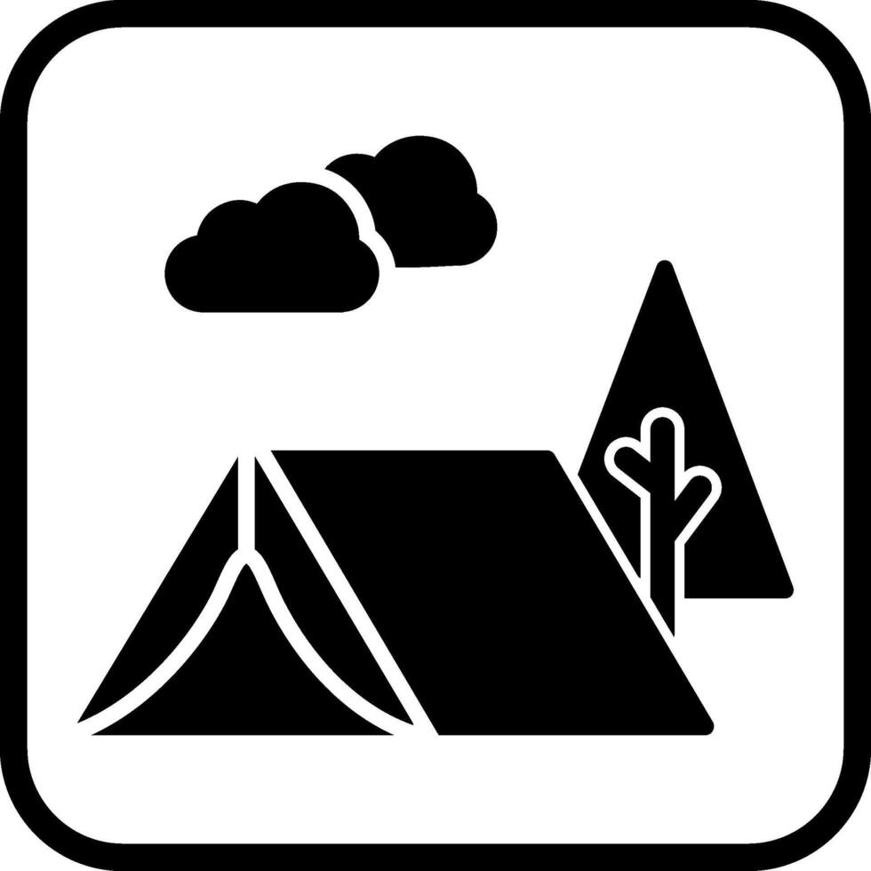 icona di vettore di tenda