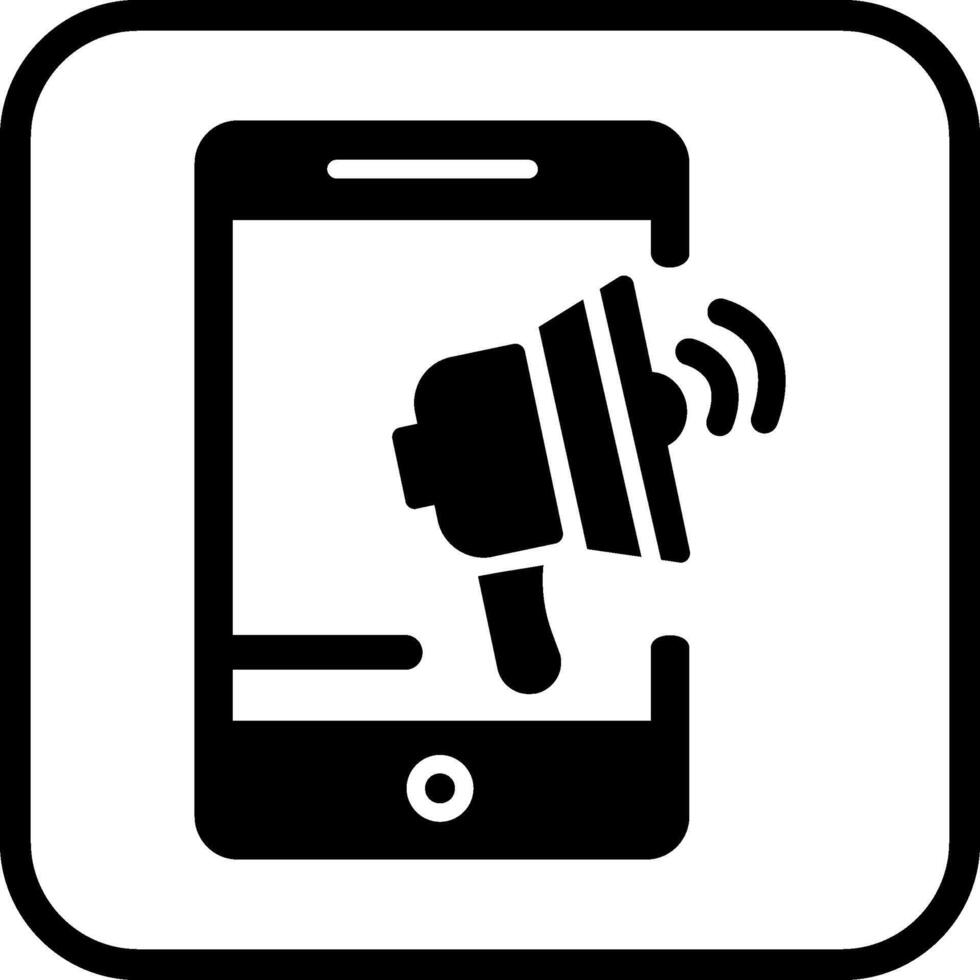 mobile pubblicità vettore icona