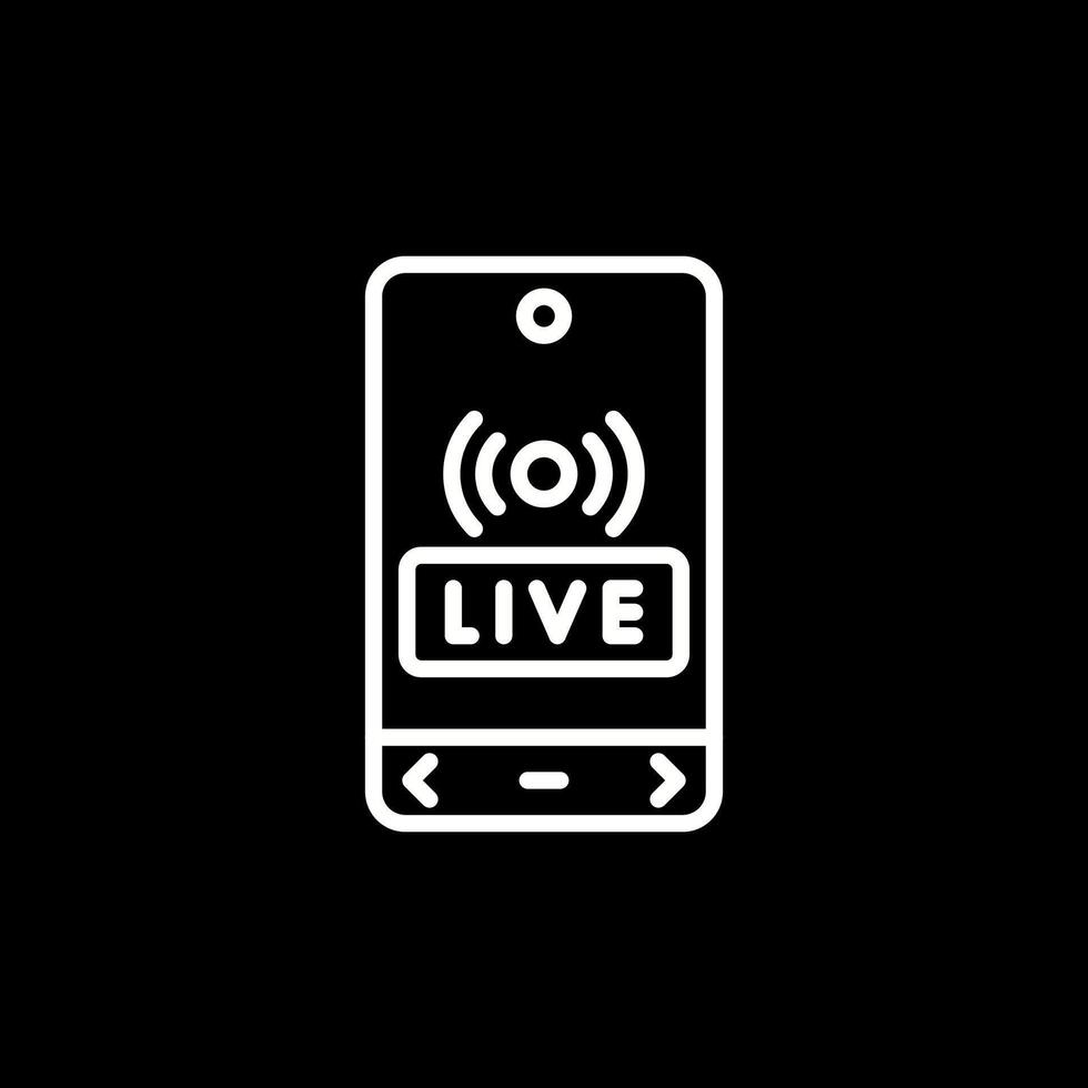 icona vettore streaming live