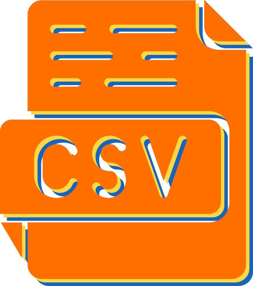 csv vettore icona