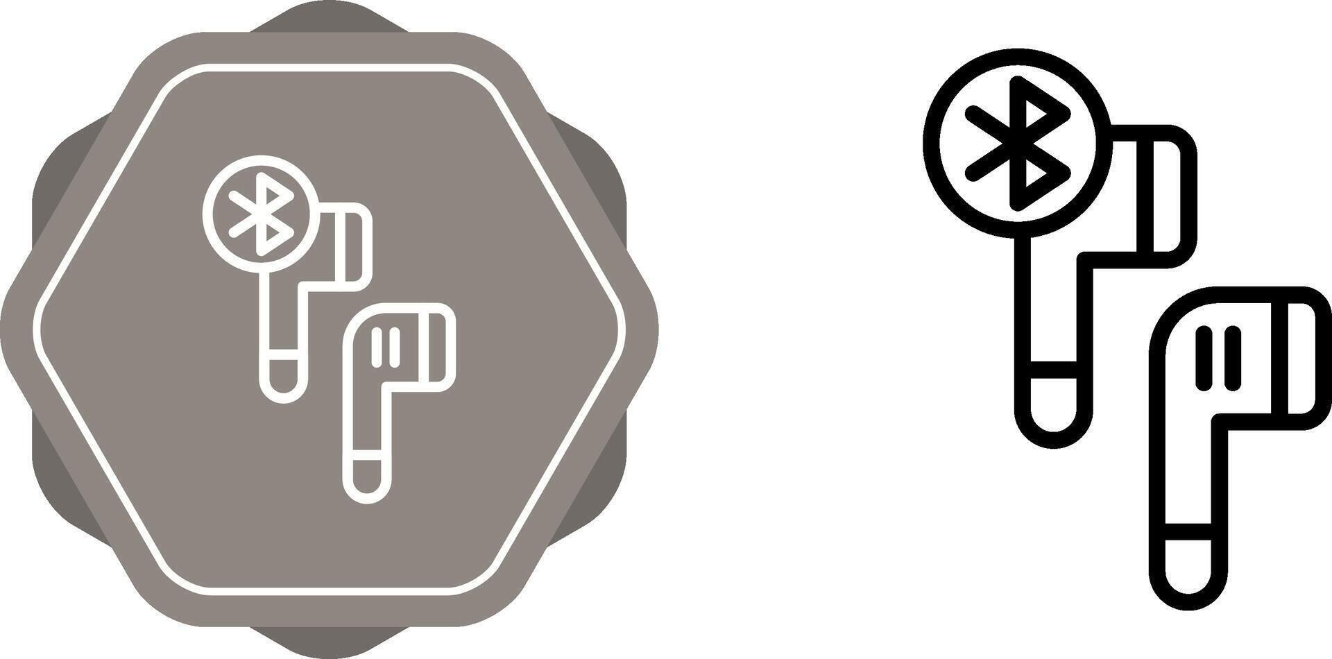 Bluetooth auricolari vettore icona