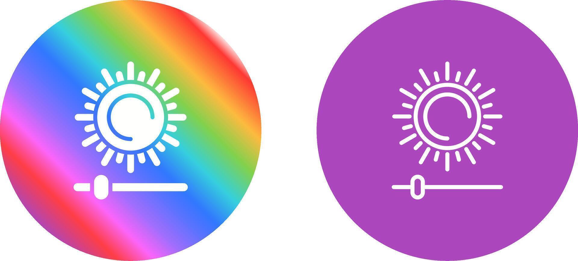 luminosità e contrasto vettore icona