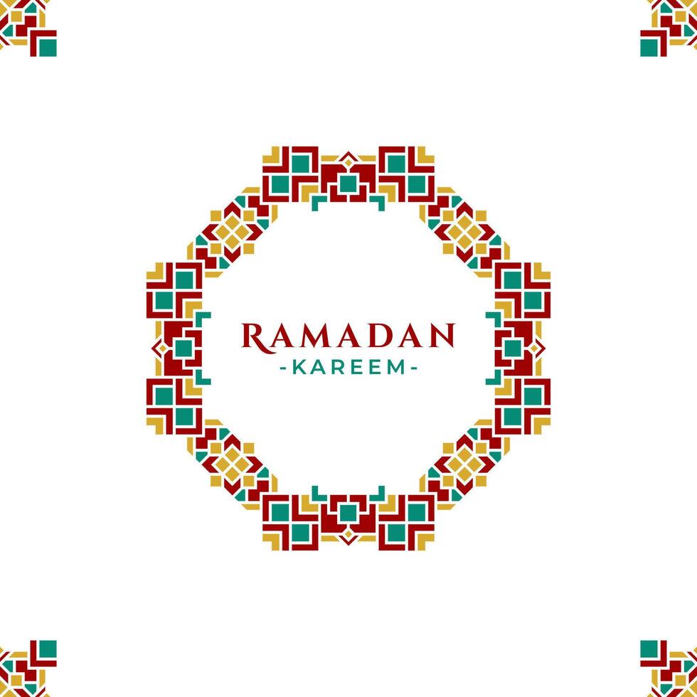 islamico geometrico ornamento Ramadan saluto design vettore