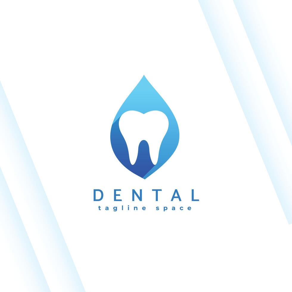 professionale dentale clinica logo per mal di denti cura vettore