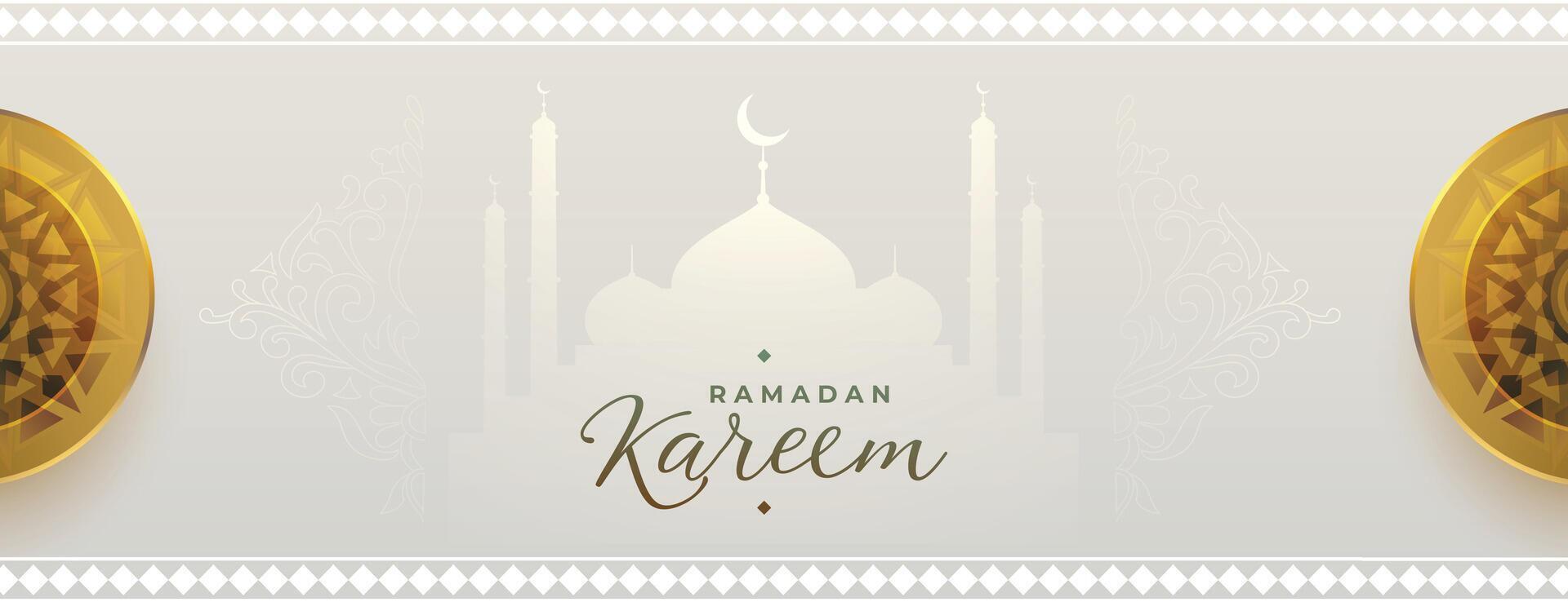 santo Ramadan iftar stagione bandiera saluto design vettore