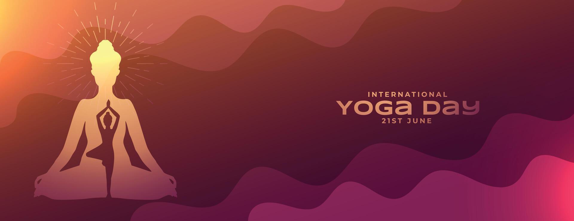 occhio attraente internazionale yoga dire manifesto per salutare stile di vita vettore