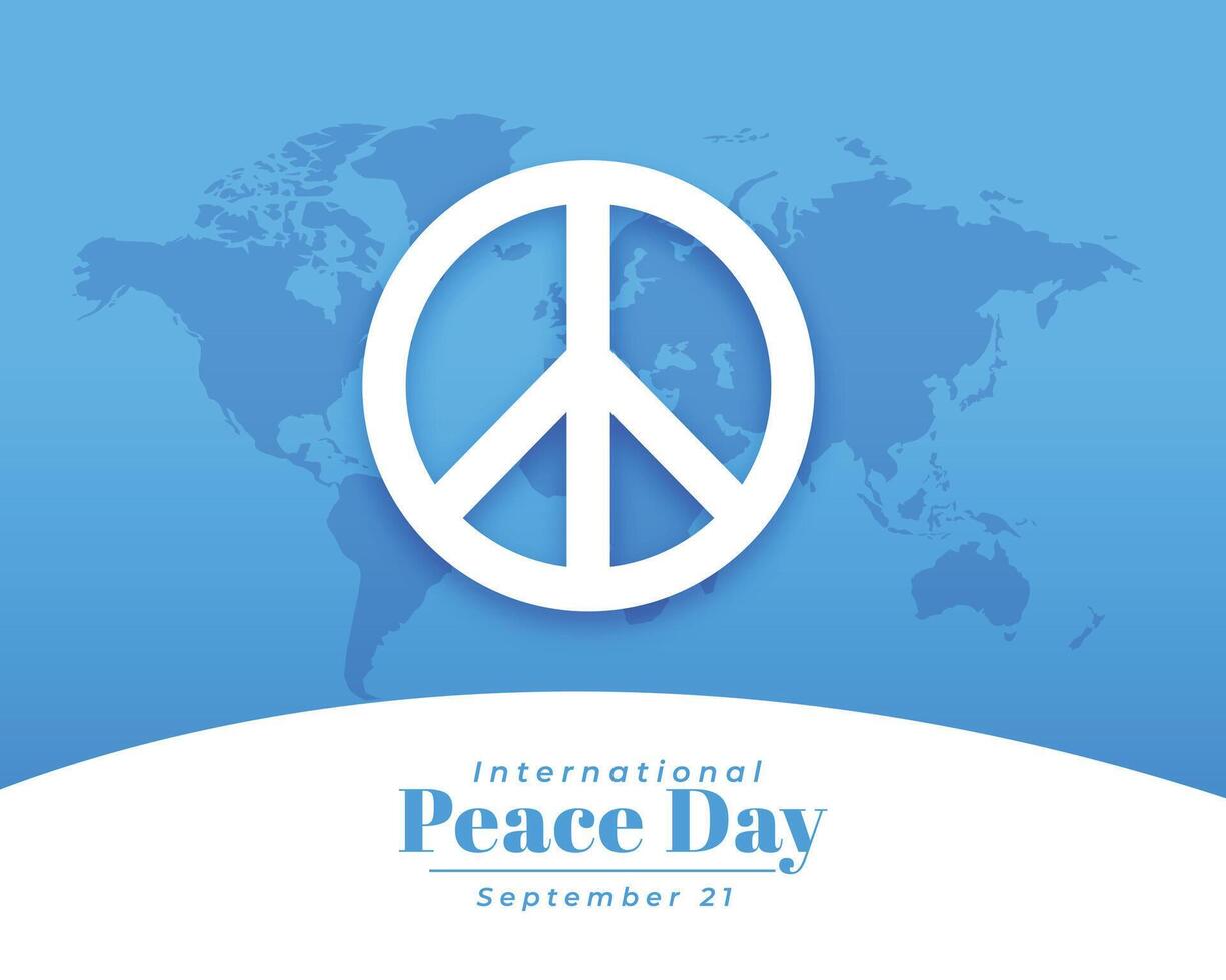 21 settembre internazionale pace giorno evento carta con mondo carta geografica vettore