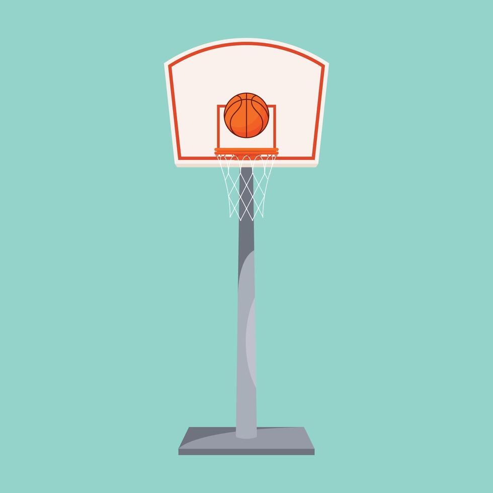 pallacanestro cerchio e palla vettore illustrazione grafico sfondo
