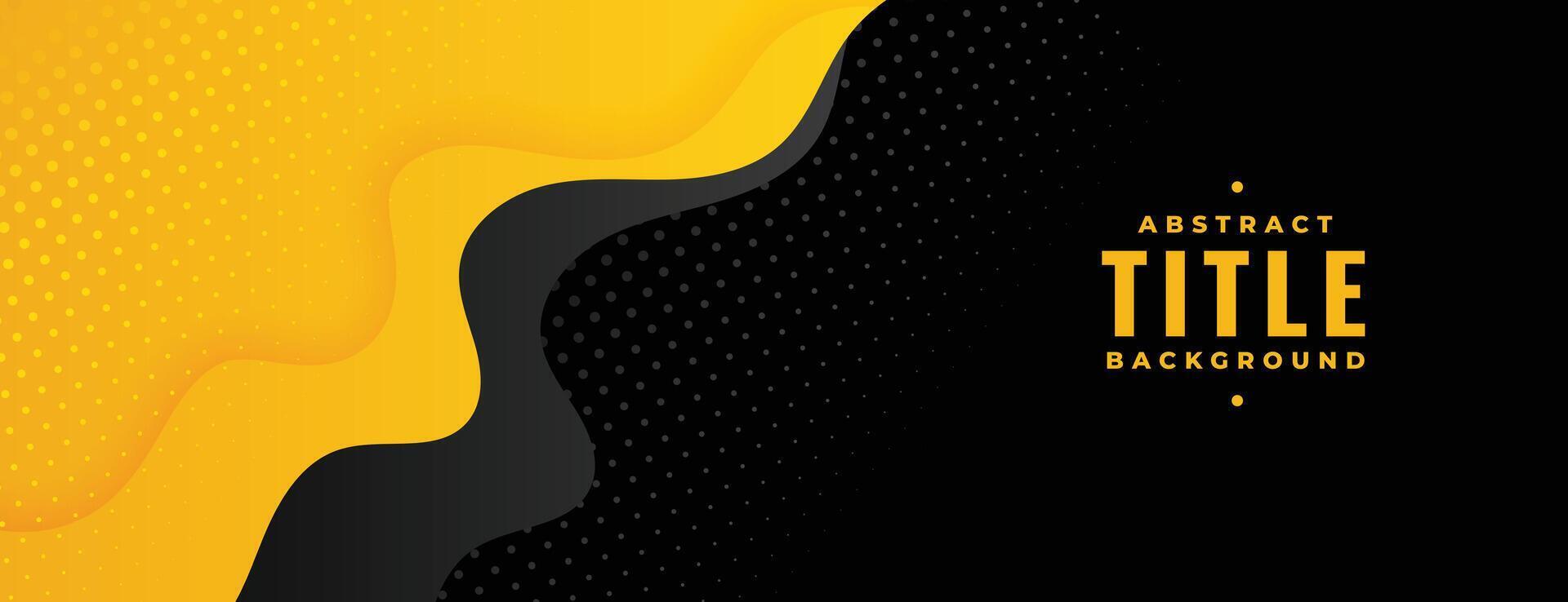 nero e giallo fluido stile bandiera design vettore