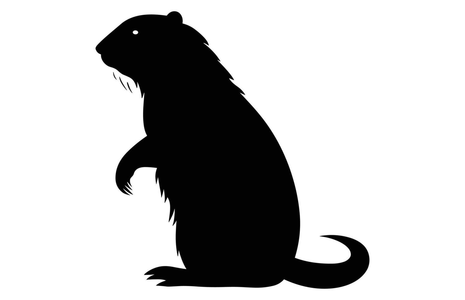 marmotta a piedi silhouette disegno, marmotta a piedi nero vettore design ,