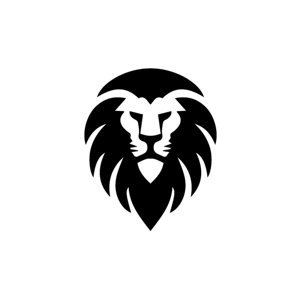 logo design con il forma di un' Leone testa vettore