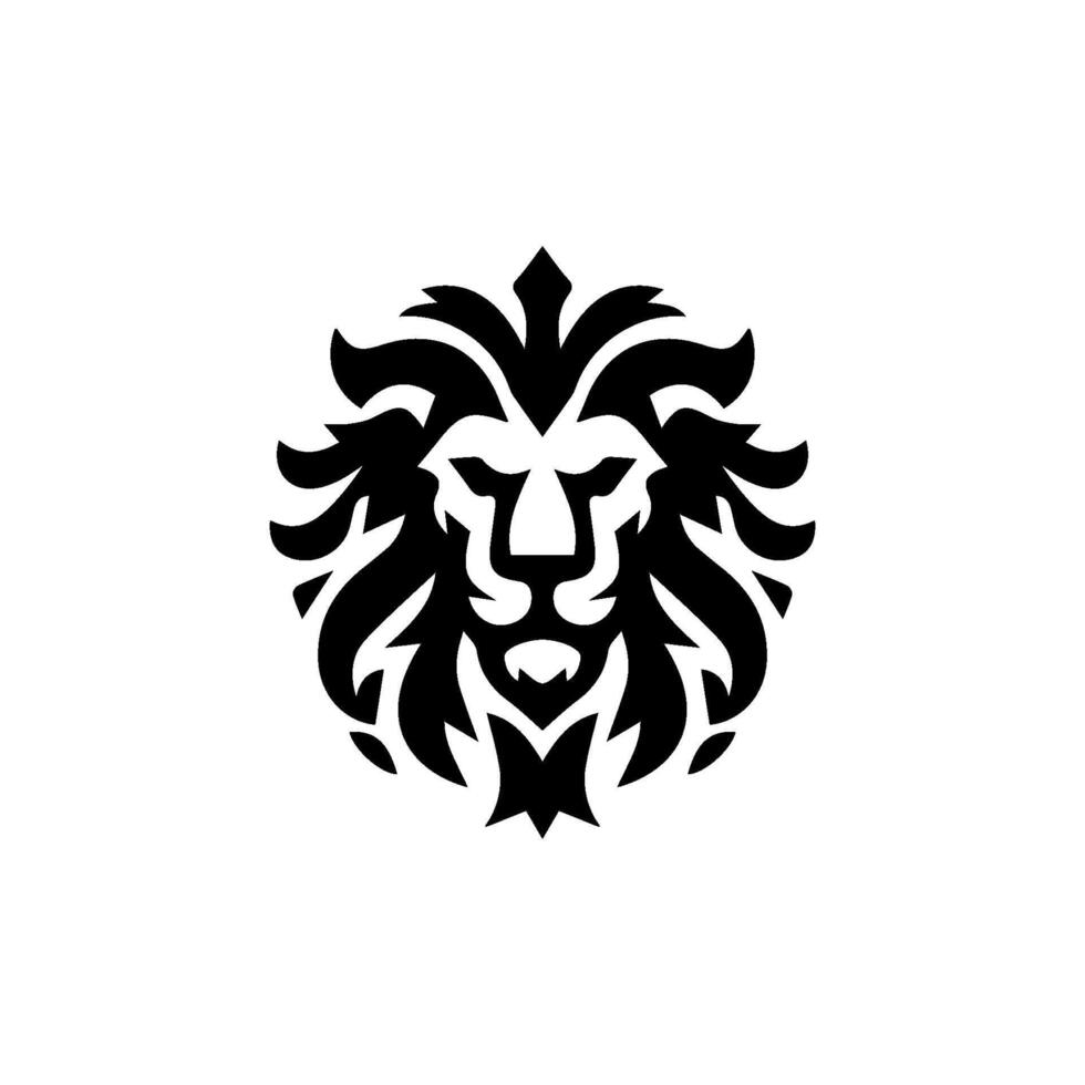 logo design con il forma di un' Leone testa vettore