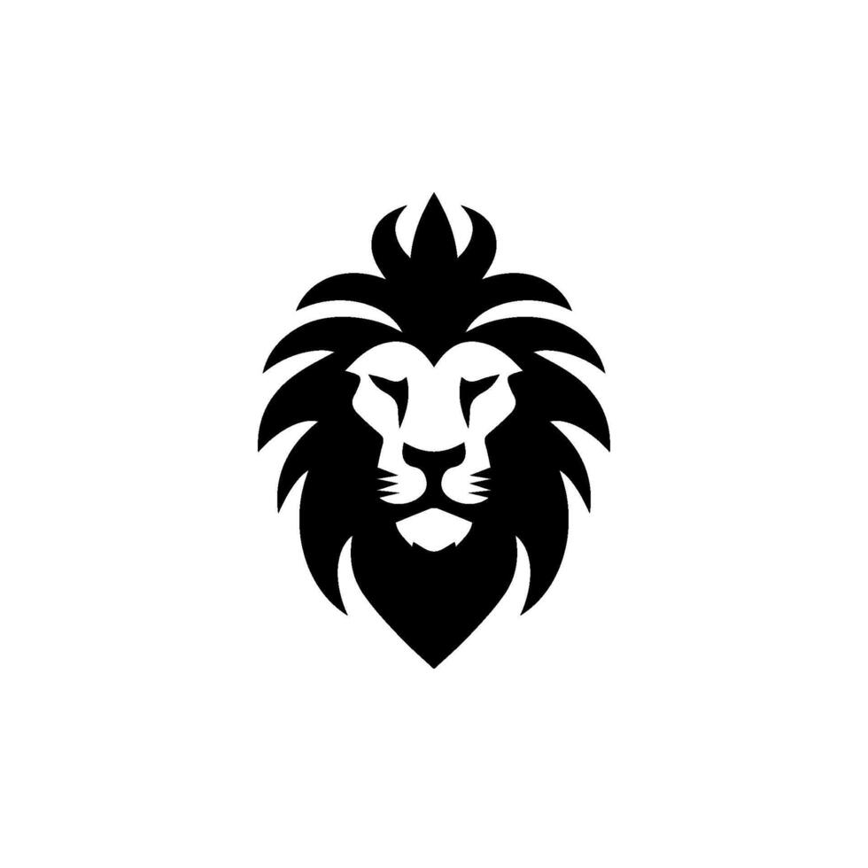 logo design con il forma di un' Leone testa vettore