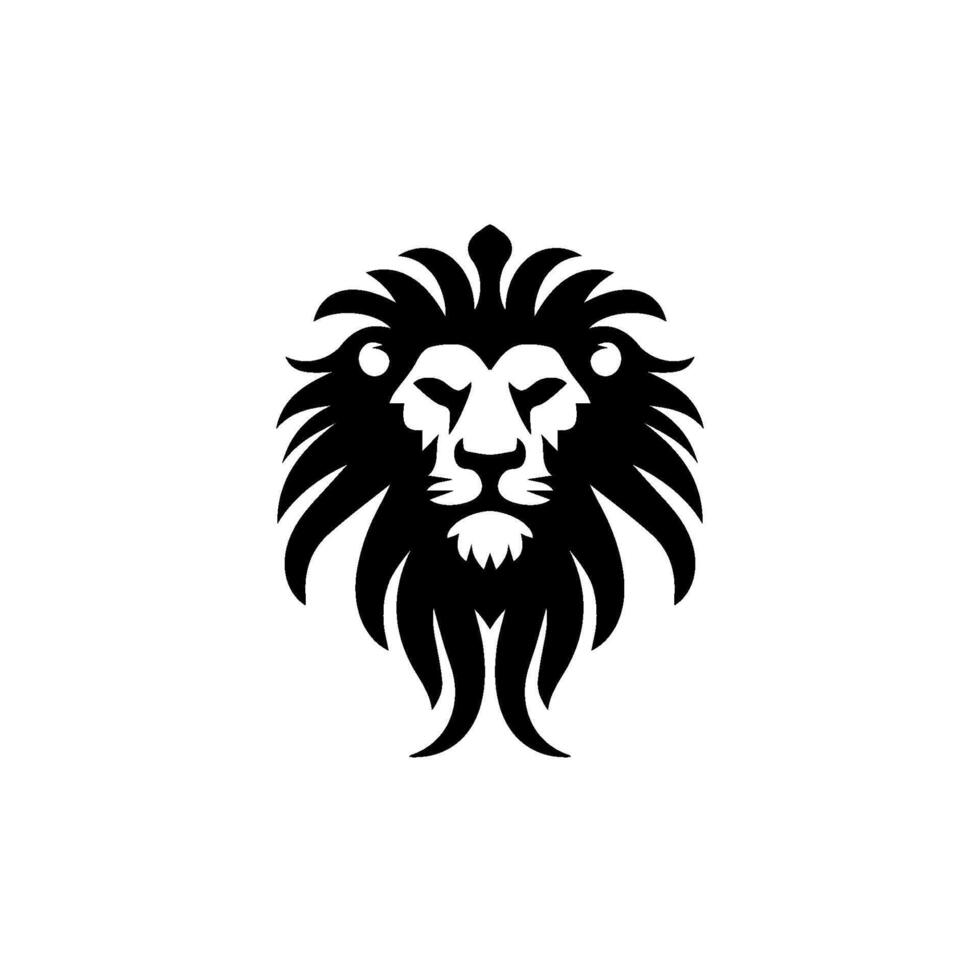 logo design con il forma di un' Leone testa vettore