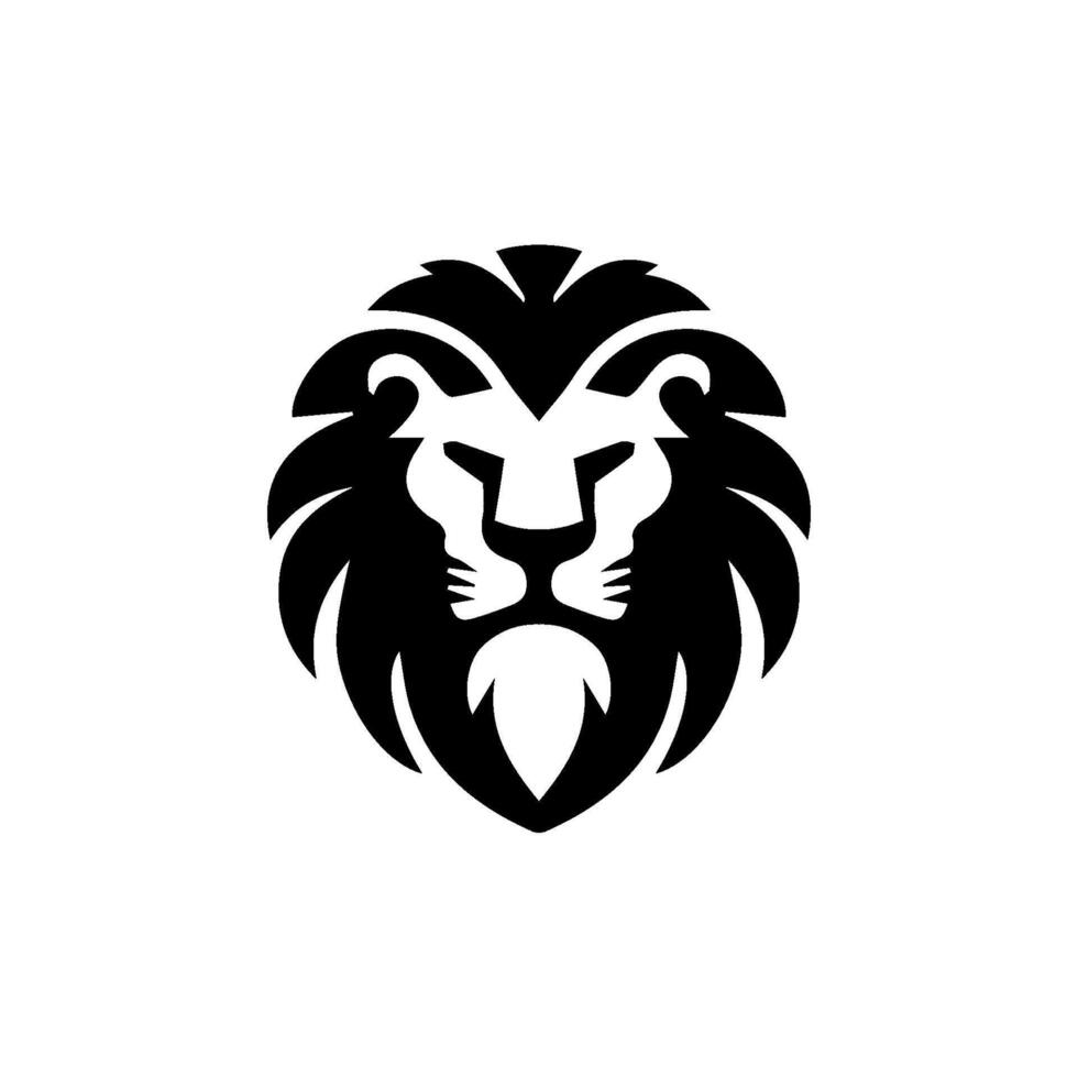 logo design con il forma di un' Leone testa vettore