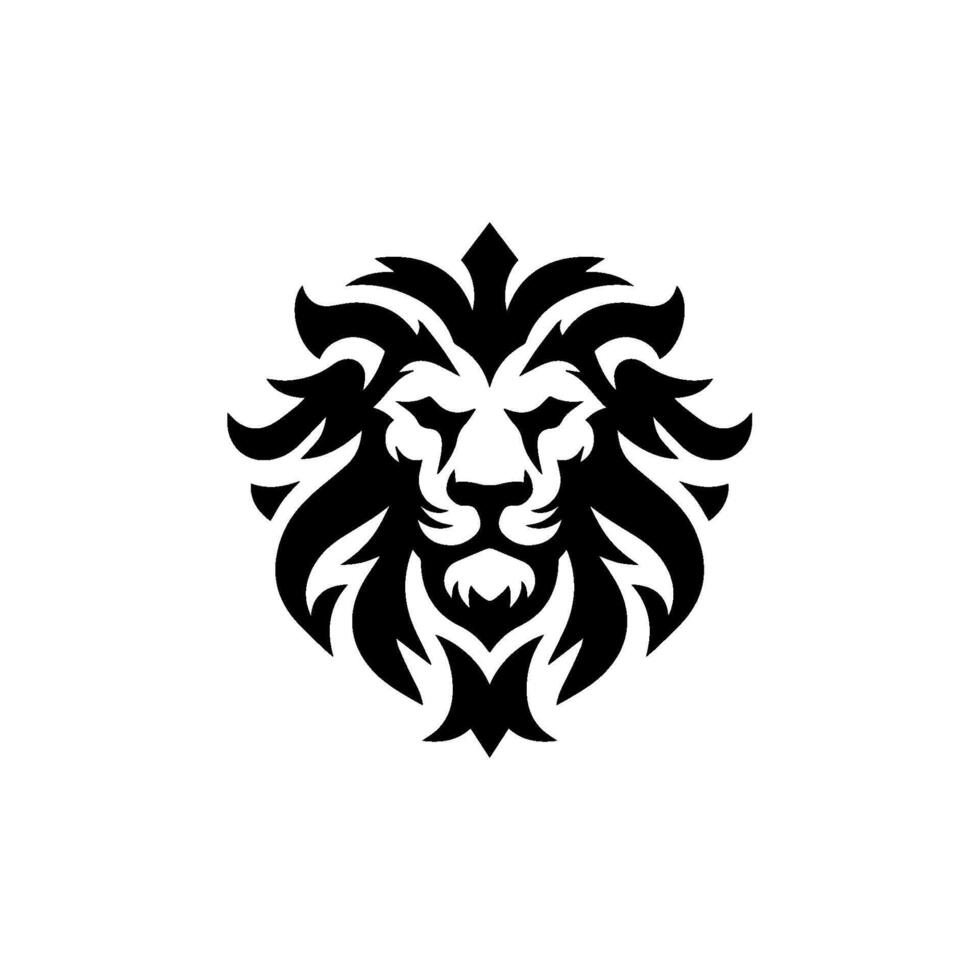 logo design con il forma di un' Leone testa vettore