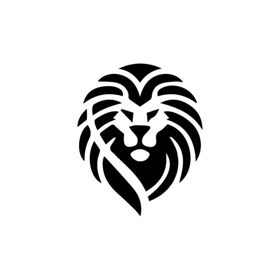 logo design con il forma di un' Leone testa vettore