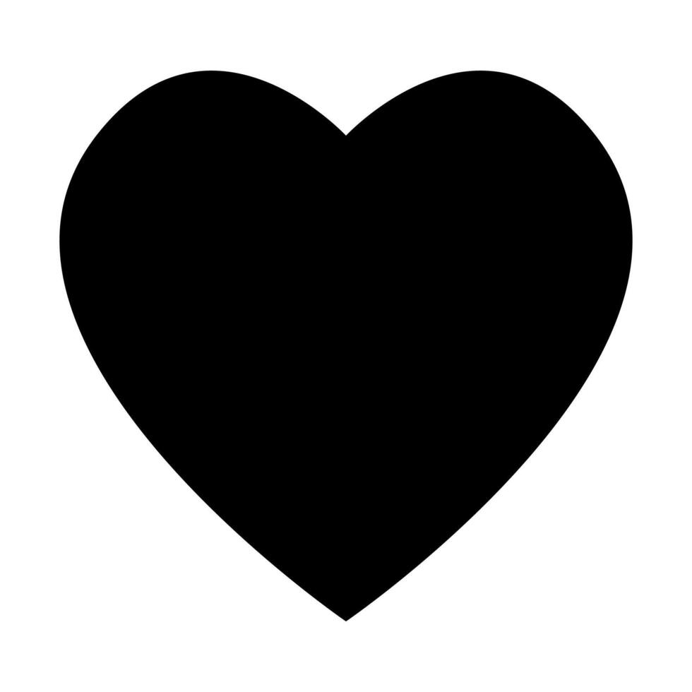 cuore piatto stile icona vettore , amore simbolo San Valentino giorno isolato su bianca sfondo per grafico disegno, logo, ragnatela luogo, sociale media, mobile app, ui illustrazione