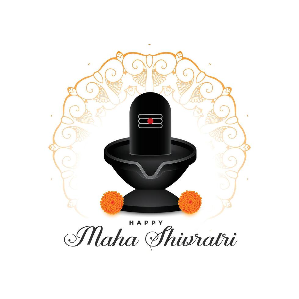 bellissimo contento maha shivratri religioso sfondo design vettore