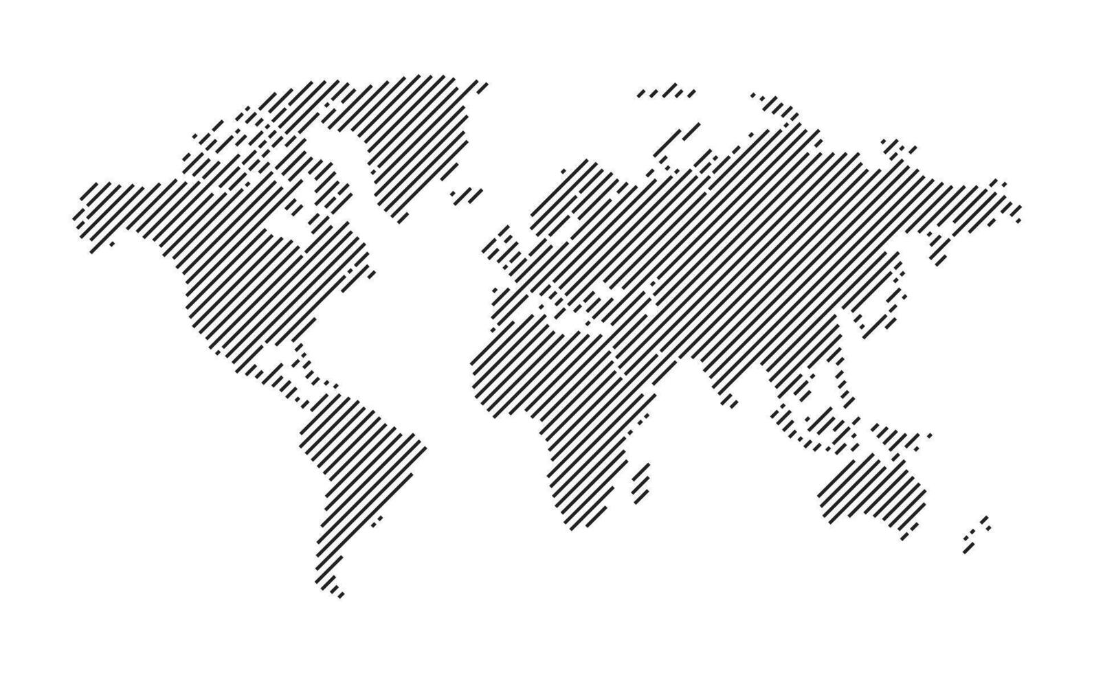 linea arte mondo carta geografica isolato su bianca sfondo vettore