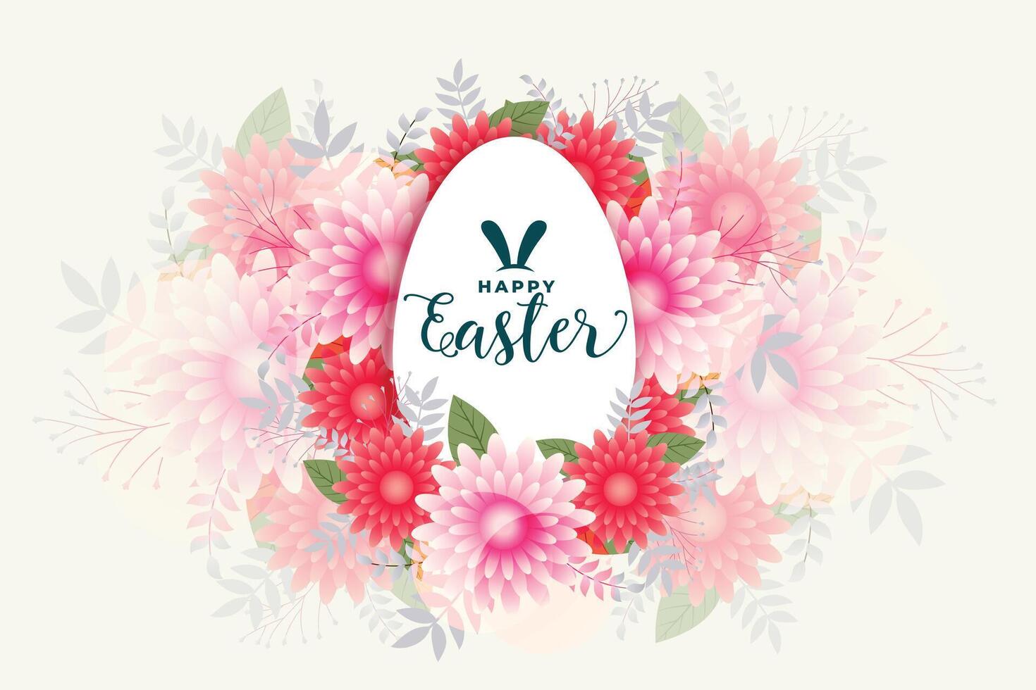 contento Pasqua fiore stile celebrazione carta design vettore