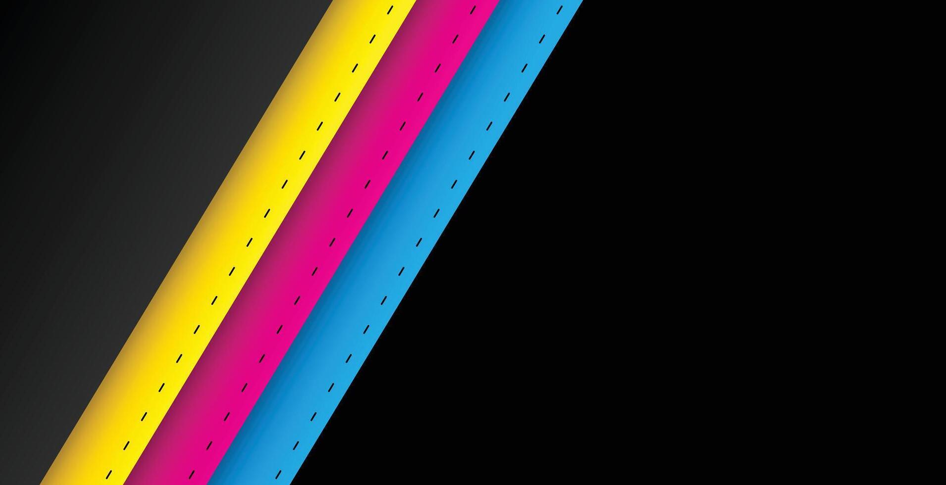 astratto sfondo nel CMYK colori strisce nel carta stile vettore