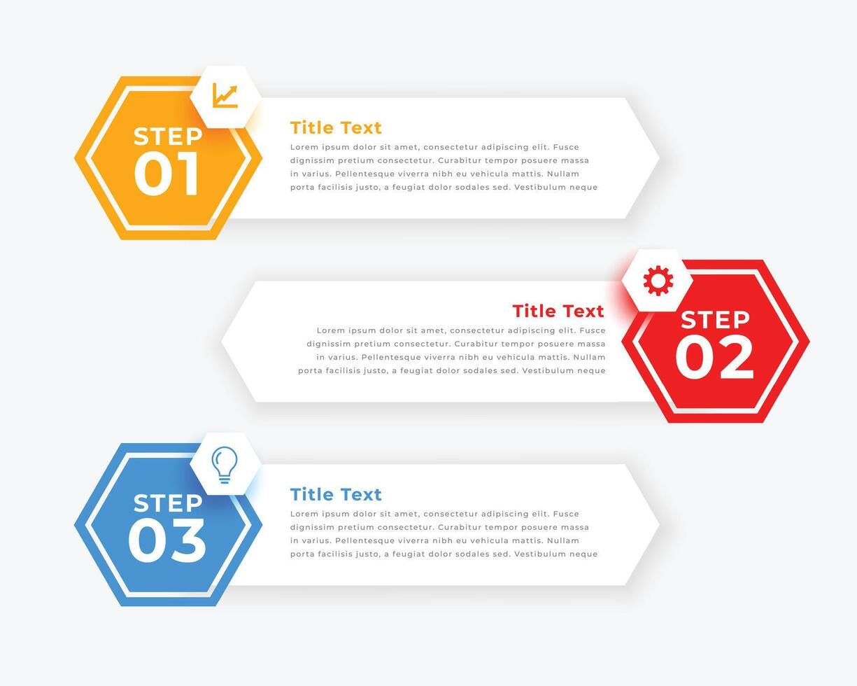 moderno 3 passo Infografica sequenza temporale disposizione per aziendale presentazione vettore