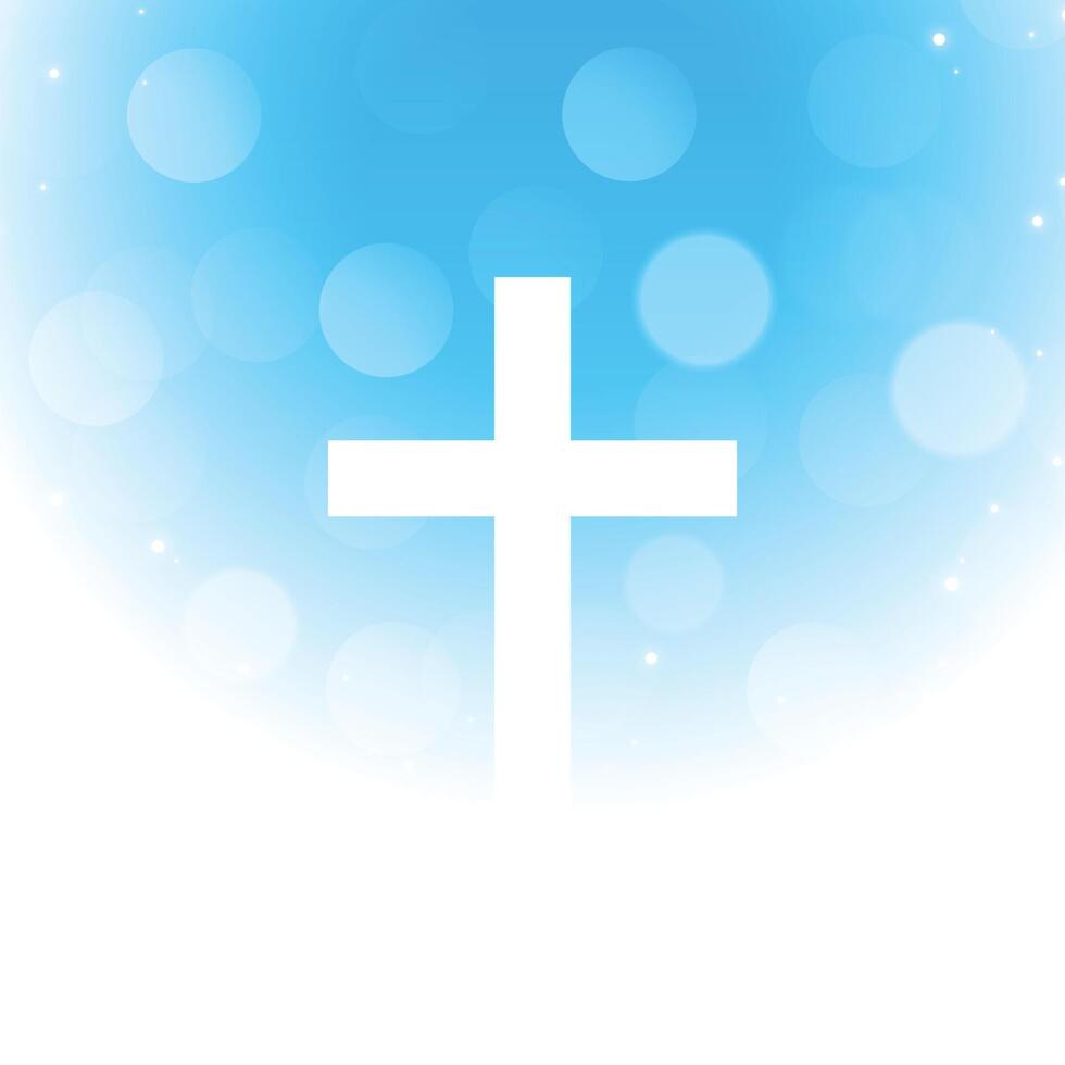cristiano religioso attraversare simbolo sfondo con bokeh effetto vettore