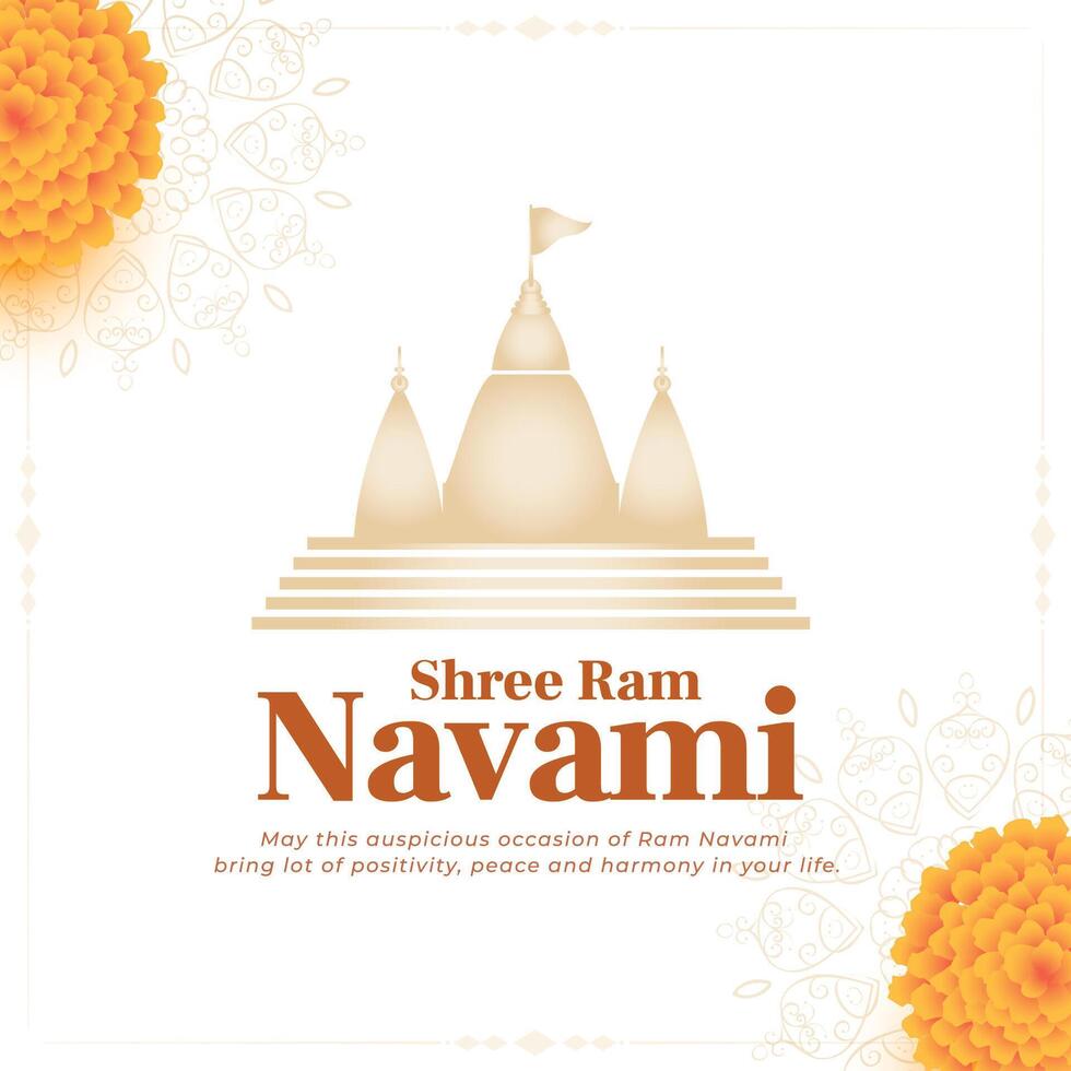 Shree montone navami Festival bellissimo carta design vettore