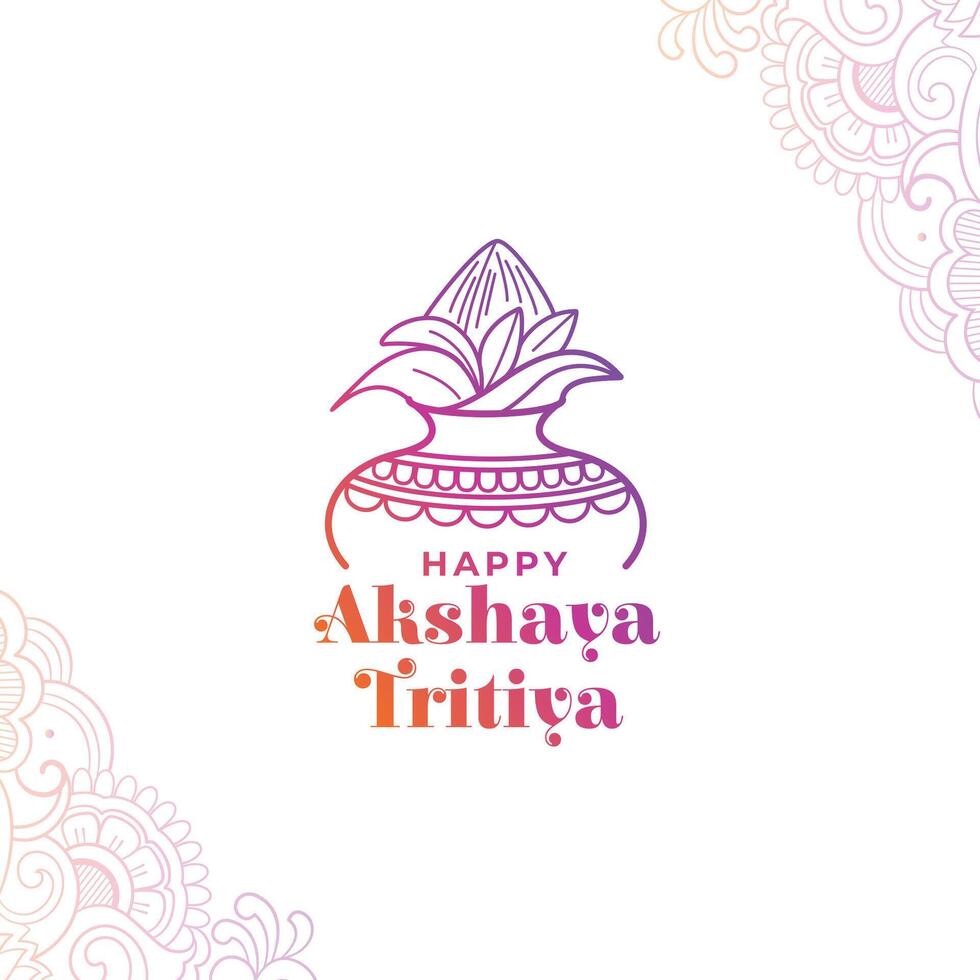 indù Kalash design per akshaya tritiya evento vettore