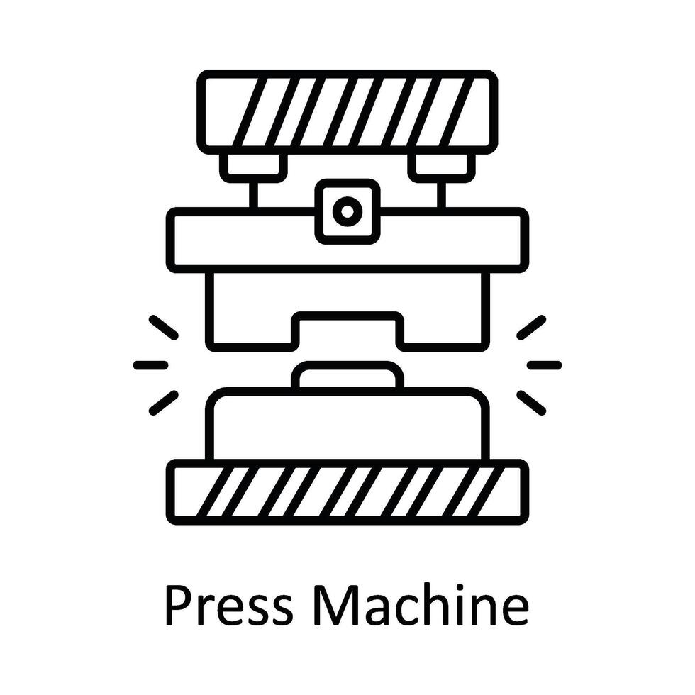 stampa macchina vettore schema icona design illustrazione. produzione unità simbolo su bianca sfondo eps 10 file