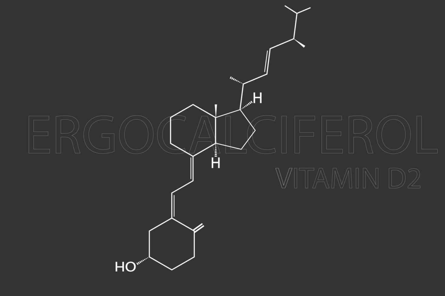 ergocalciferolo molecolare scheletrico chimico formula vettore