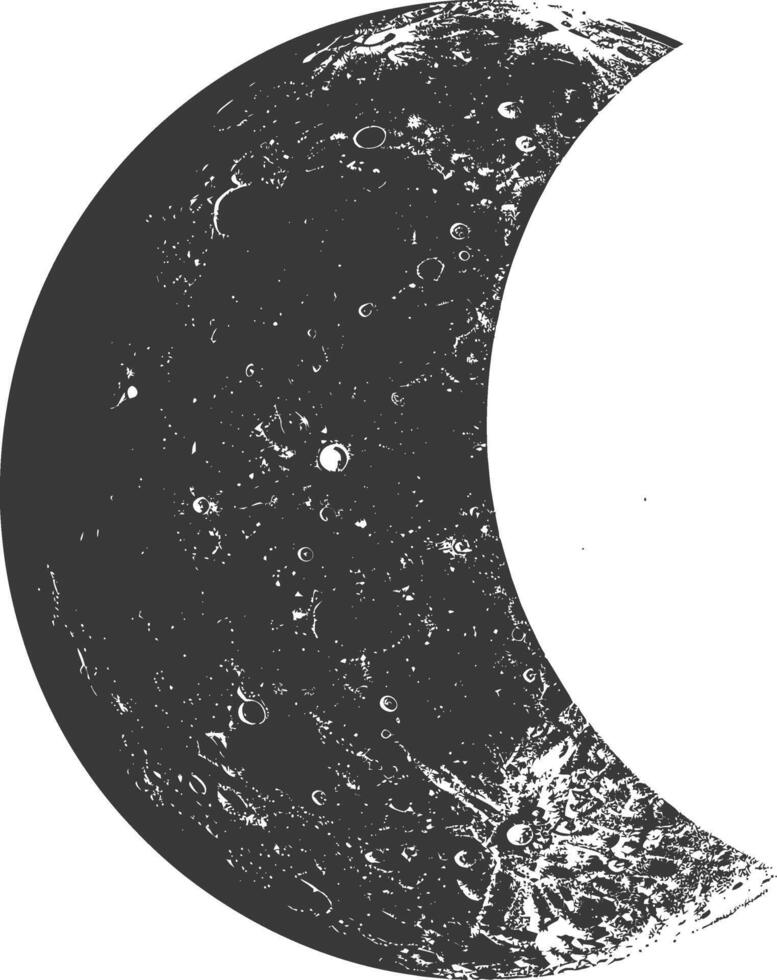 ai generato silhouette primo trimestre Luna nero colore solo vettore