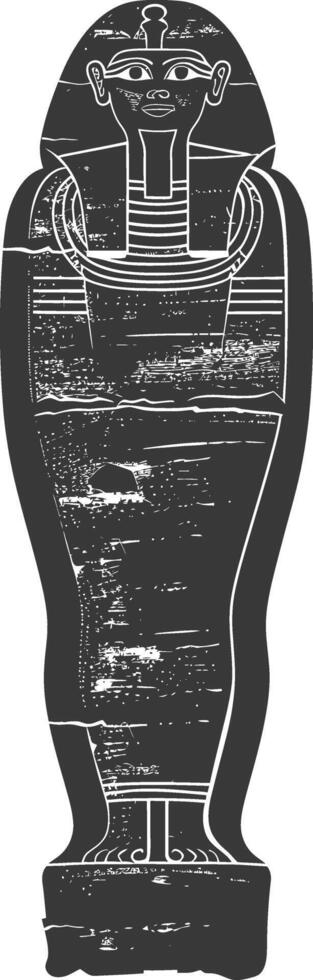 ai generato silhouette antico Egitto sarcofago nero colore solo vettore