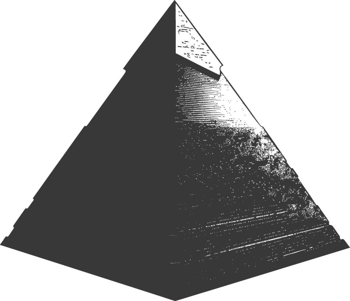 ai generato silhouette antico egiziano piramide simbolo logo nero colore solo vettore