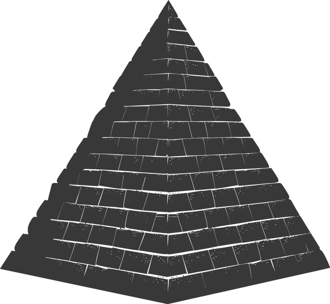 ai generato silhouette antico egiziano piramide simbolo logo nero colore solo vettore