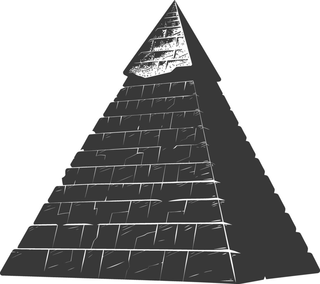 ai generato silhouette antico egiziano piramide simbolo logo nero colore solo vettore