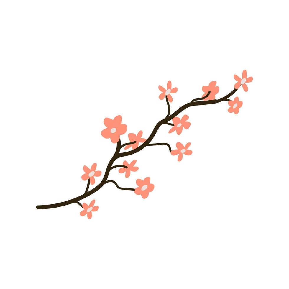 mano disegnato primavera ciliegia fiore, sakura vettore illustrazione. può Usato per decorazione striscione, saluto carta, invito arredamento.