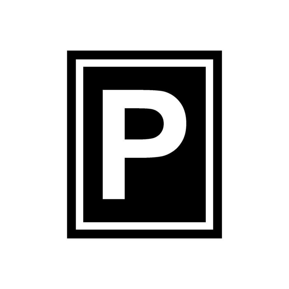 parcheggio icona vettore design modello