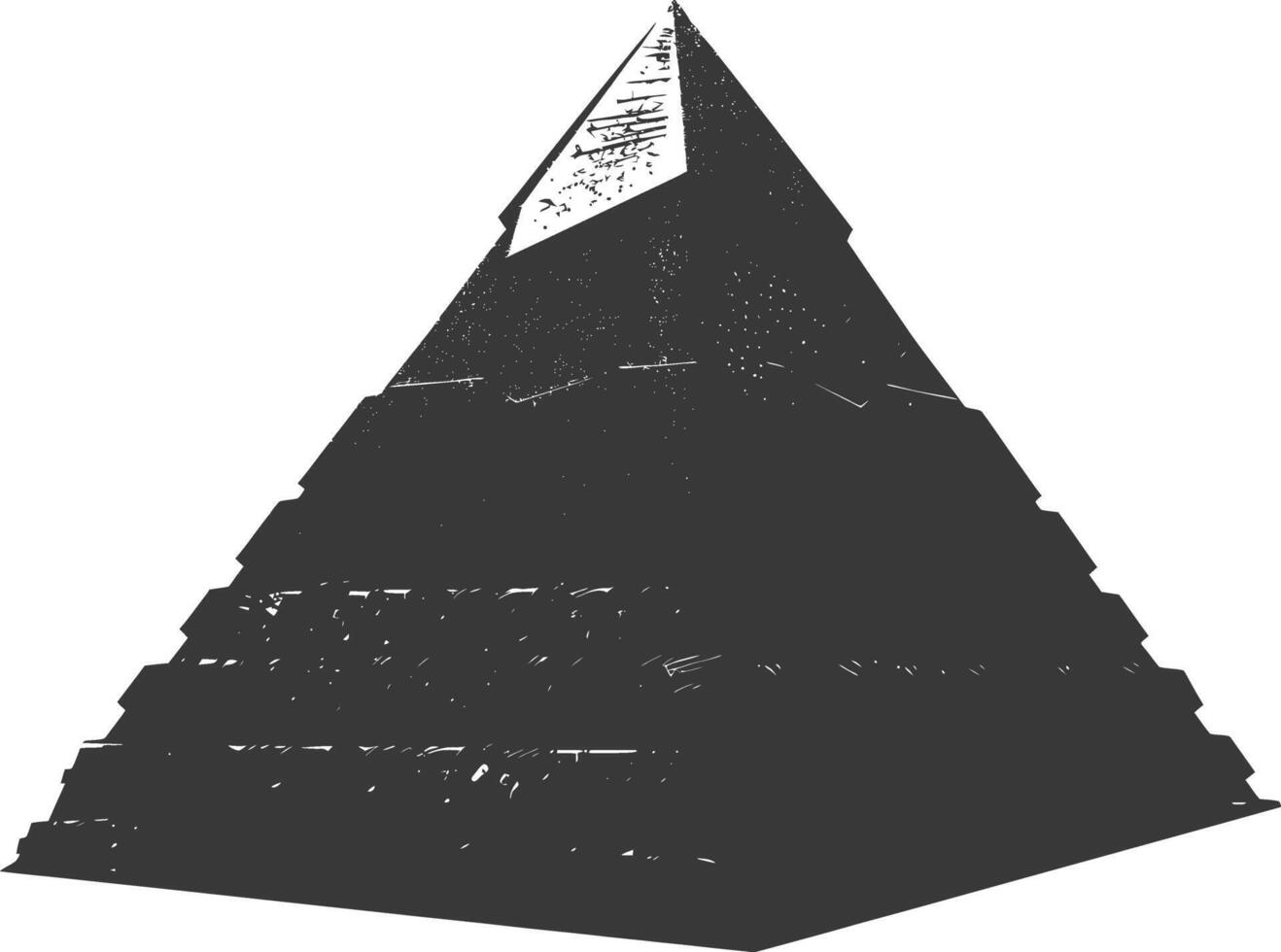 ai generato silhouette antico egiziano piramide simbolo logo nero colore solo vettore